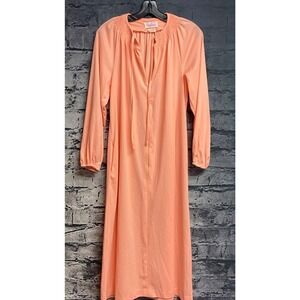 Evelyn Pearson Womens Robe Vintage Light Weight 3/4 Zip Size Small Vtg
